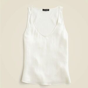 J. Crew Women’s Scoopneck Tank Top in Textured Satin Size 3X #CB797